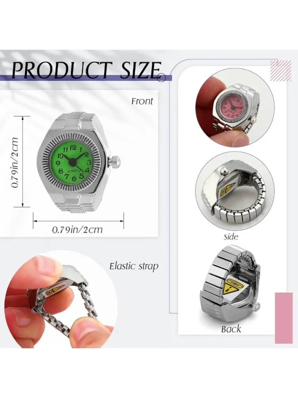 10 Pcs Stylish Finger Watches for Men & Women - Unique Fashion Accessories
